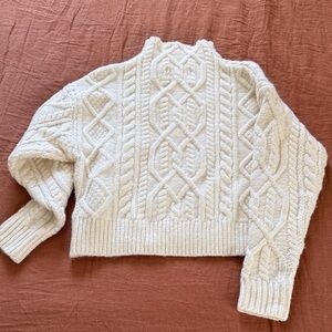 UGG Cream Cable Knit Turtleneck Sweater